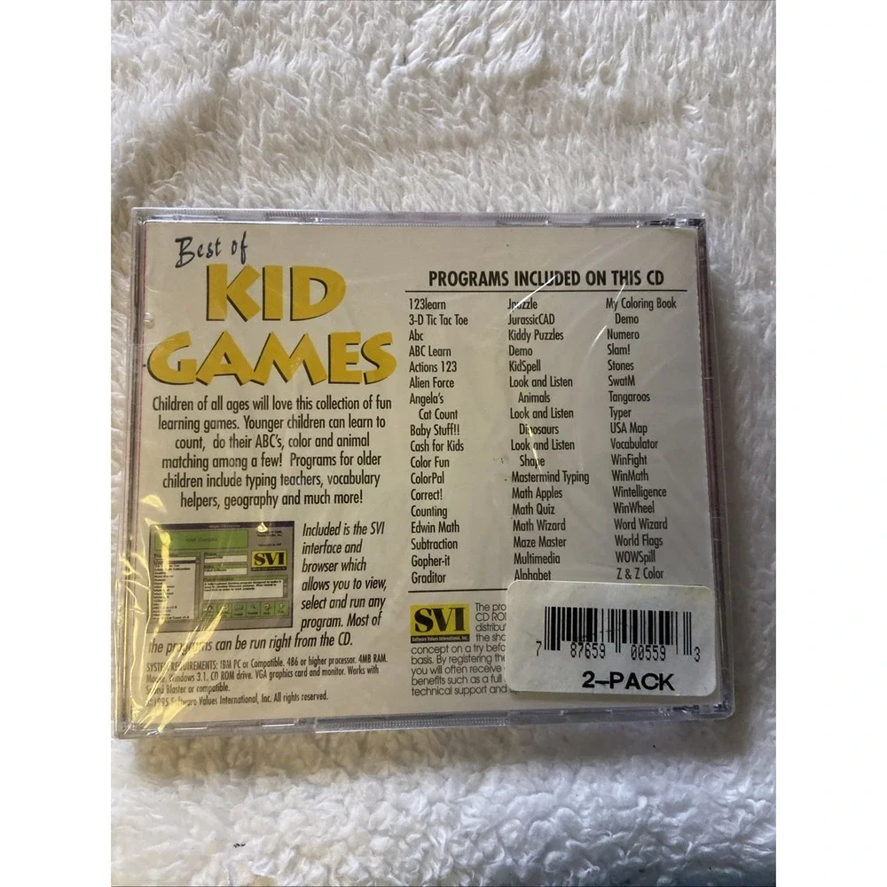 Best of Kid Games PC CD ROM Windows Video Game brand New Sealed NIP NOS New 1995